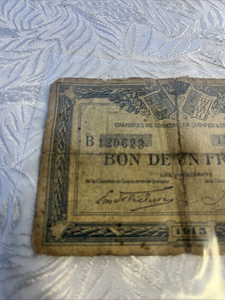 Billet 1 Franc Quimper Et Brest 1915