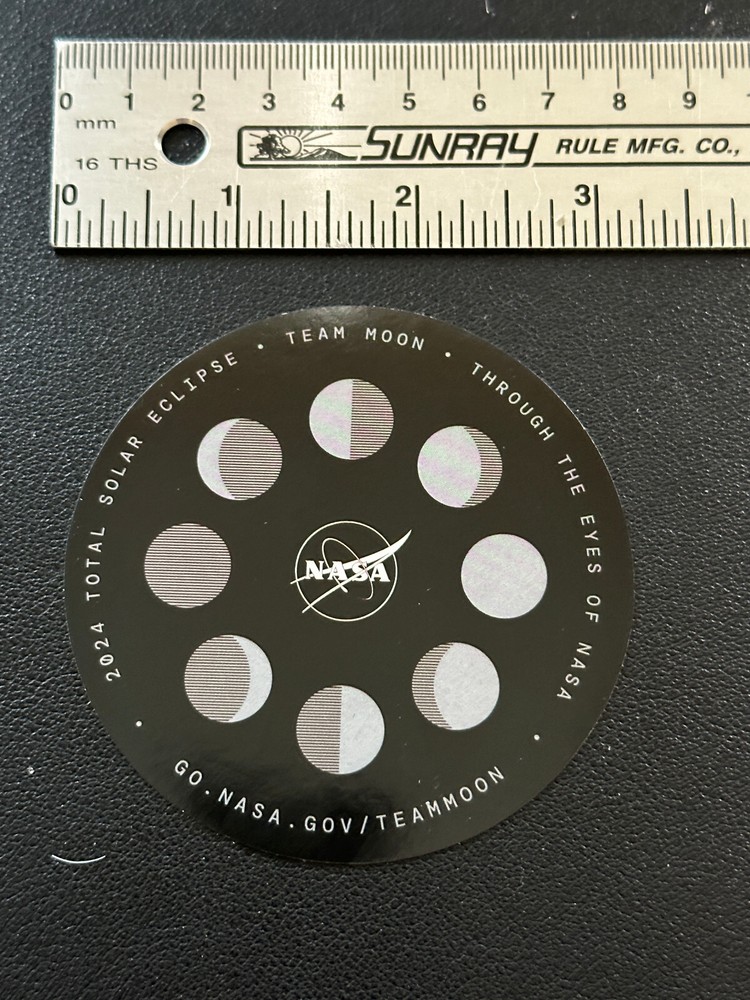 NASA 2024 Total Solar Eclipse Decal Sticker