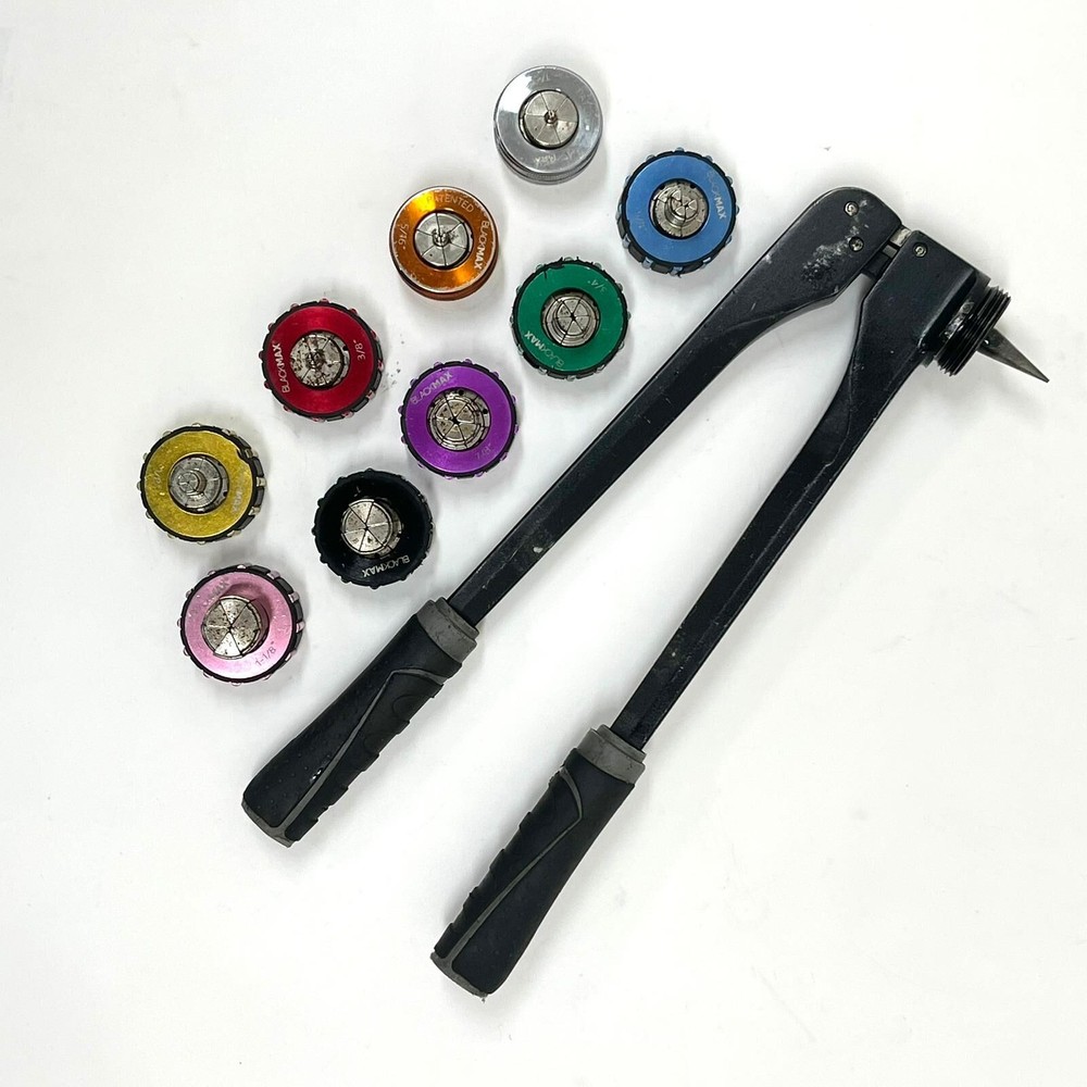 BlackMax BTLE9 Premium Imperial Tube Expander Set 9 Colour Coded Heads