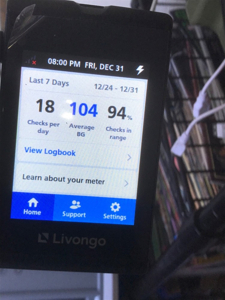Livongo Connected Blood Glucose Meter W/CHARGING CORD