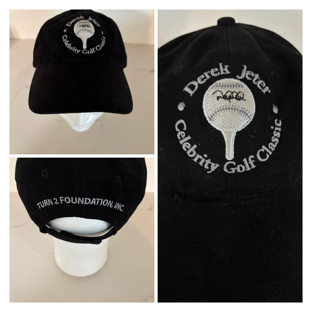 DEREK JETER CELEBRITY GOLF CLASSIC GOLF CAP (BLACK / OSFM) - WITHOUT ISSUES!