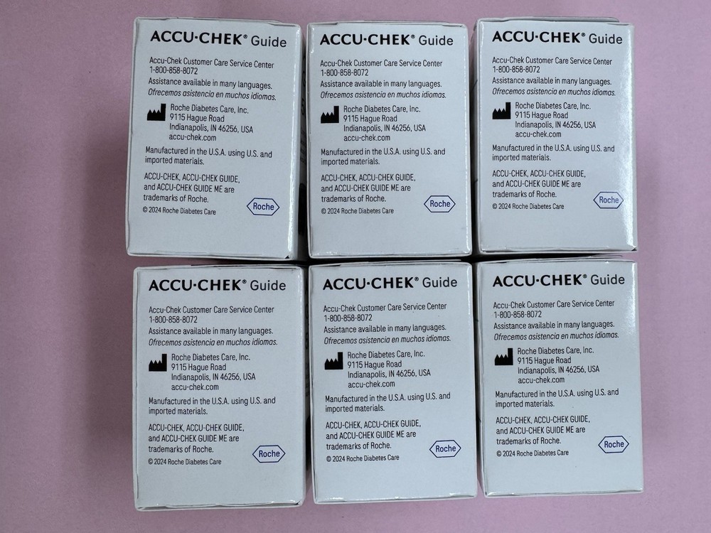 Accu-Chek Guide Test Strips 6 Boxes 🩸300 Count Diabetic Blood Glucose Testing