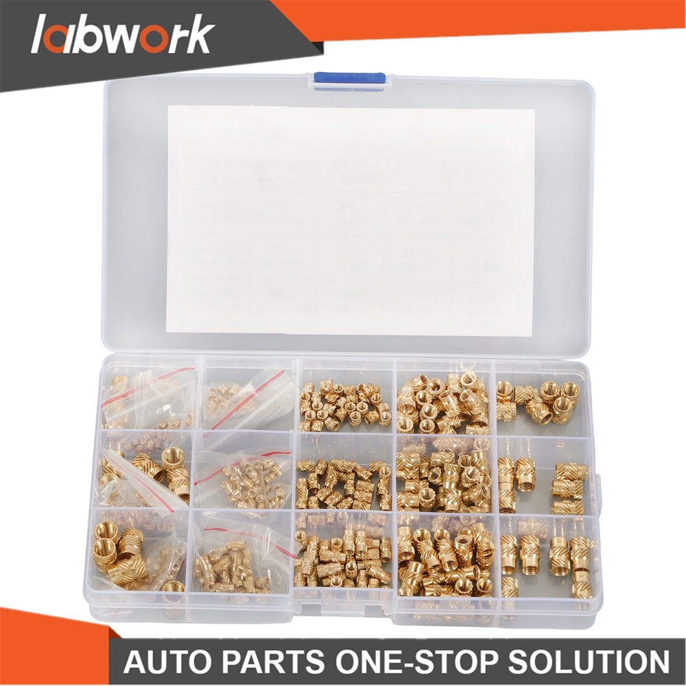 Labwork 350Pcs Threaded Inserts M2-M6 Female Thread Metric Knurled Nuts