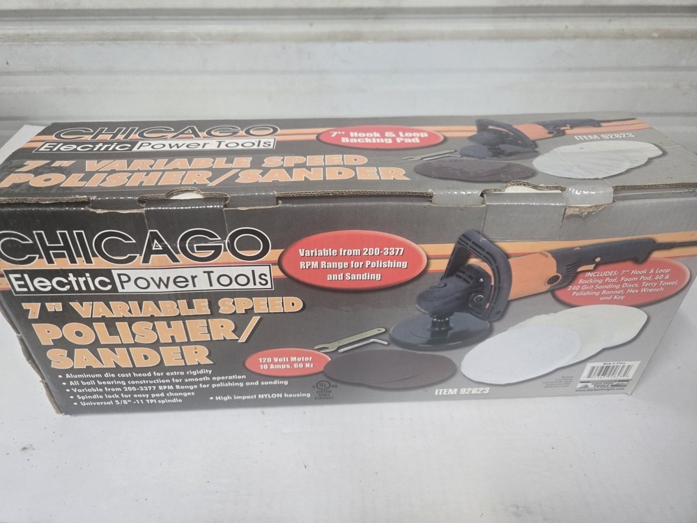 Chicago Electric Power Tool 7" Variable Speed Polisher/Sander
