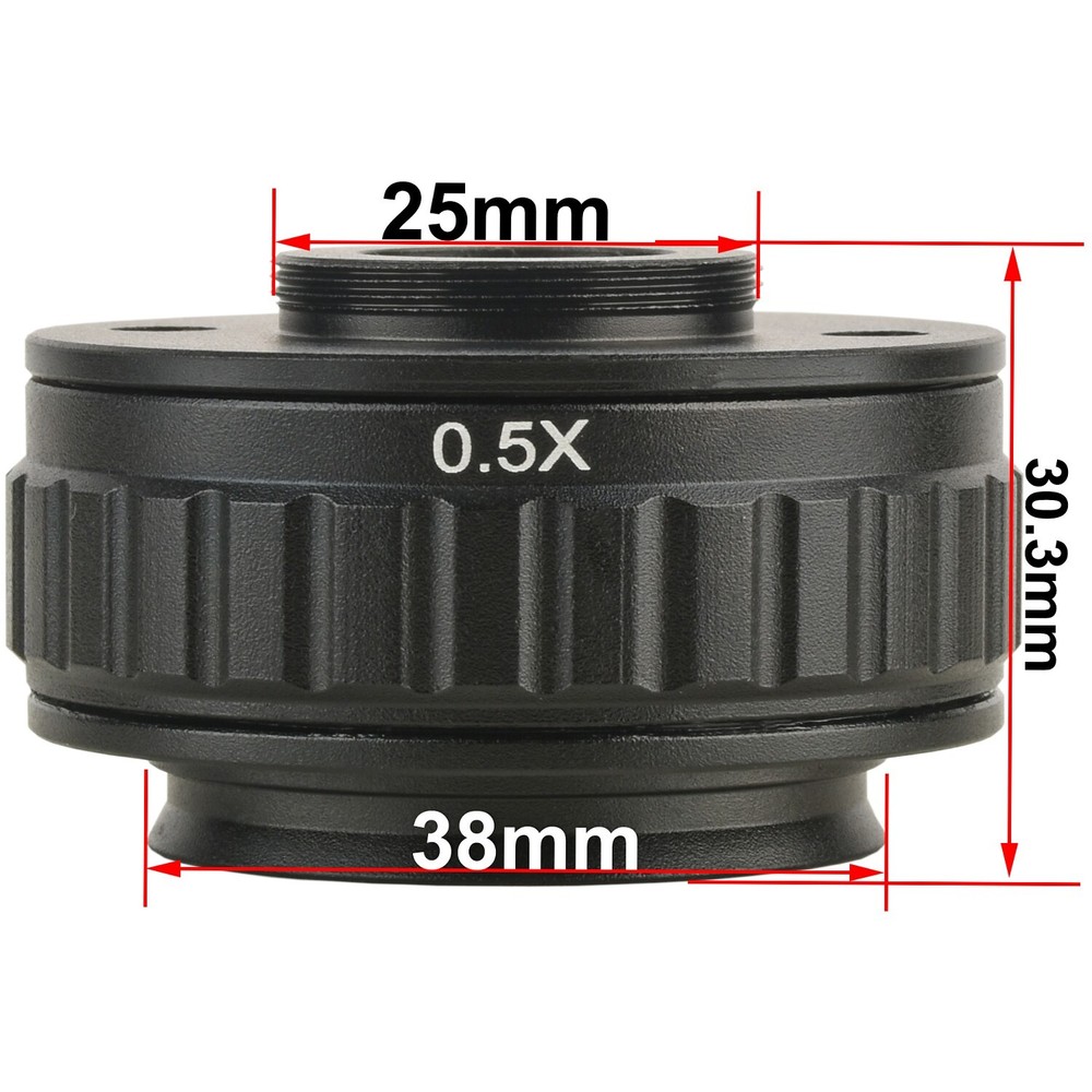 0.5X Microscope Interface Adjustable Focal Length 38mm Mounting Interface