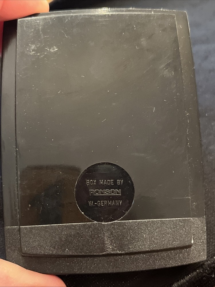 RONSON VARATRONIC Piezo-Electric Silver Engine Turned Lighter Made W. Germany