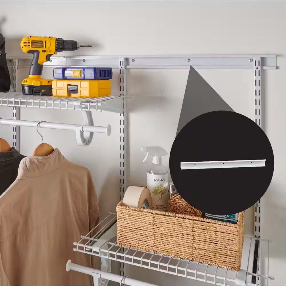 Shelftrack 24 In. White Hang Track (2 Pieces)