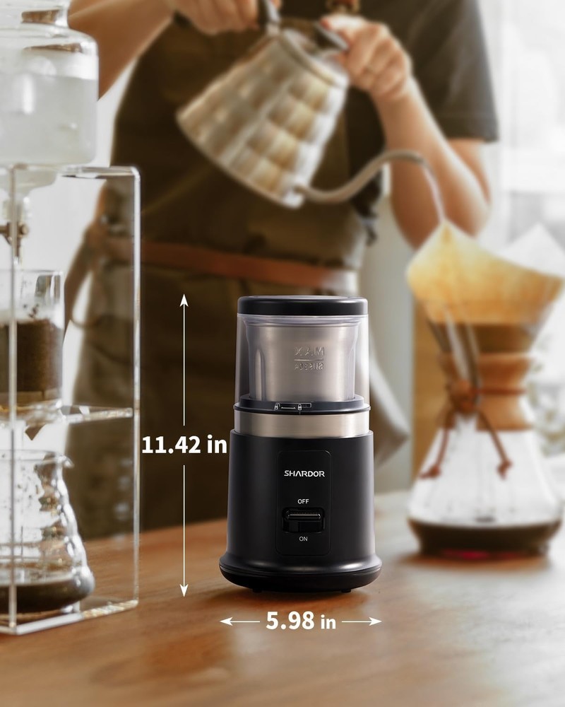 Multi-Functional One Touch Grinder - Removable Bowl for Coffee, Spices, & Herbs