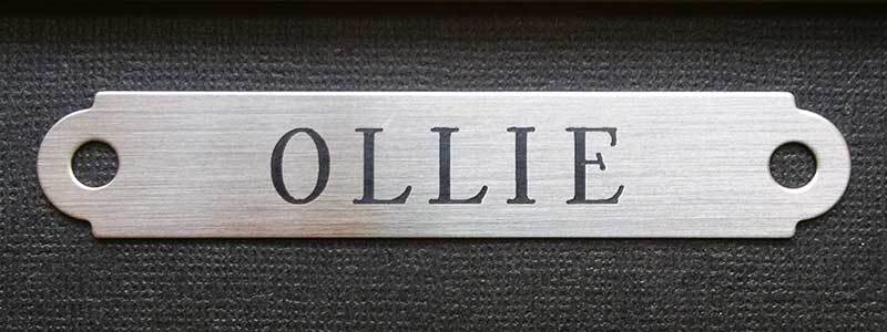 HALTER PLATE SMALL or LARGE SADDLE 3" x 1/2" SOLID NICKEL SILVER ENGRAVED