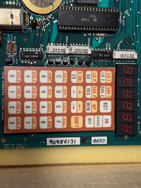 Synertek Systems SYM-1 Single Board Computer w/Schematic/Original Box