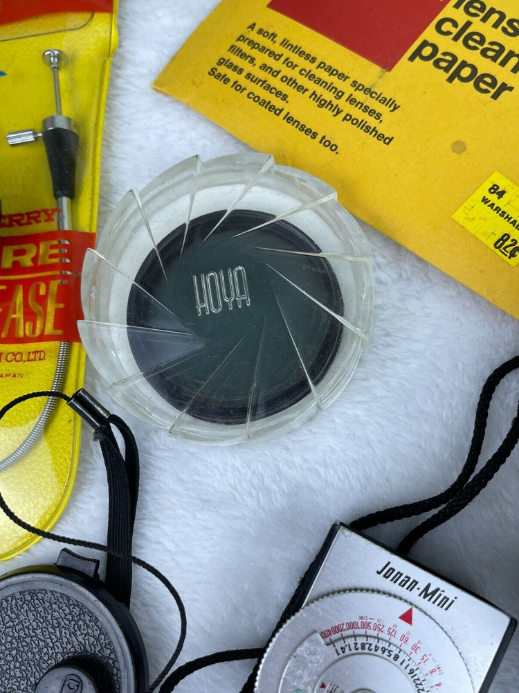 Camera Gear Lot Nikon System Chart Flash Shutter Release Cable Filters Caps SEE