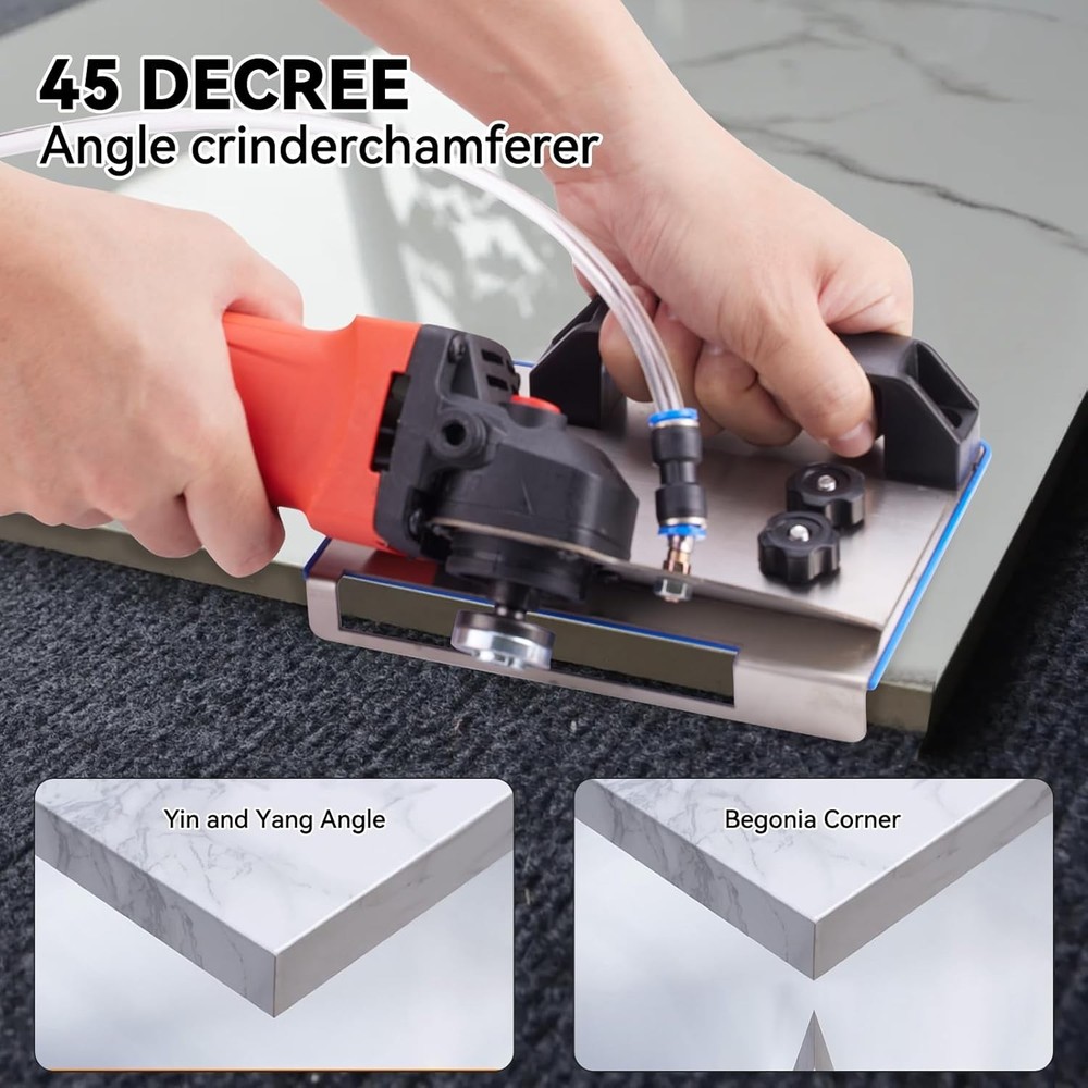 45 Degree Tile Chamfering Tool & Angle Grinder Stand, for 45° Tile Cutting & ...