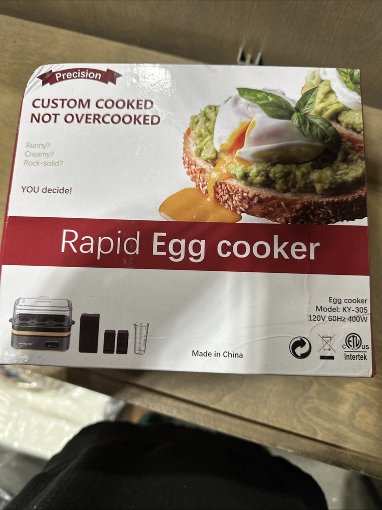 Evoloop Rapid Egg Cooker Electric 6 Eggs Capacity, Soft, Medium, Hard Boiled,...