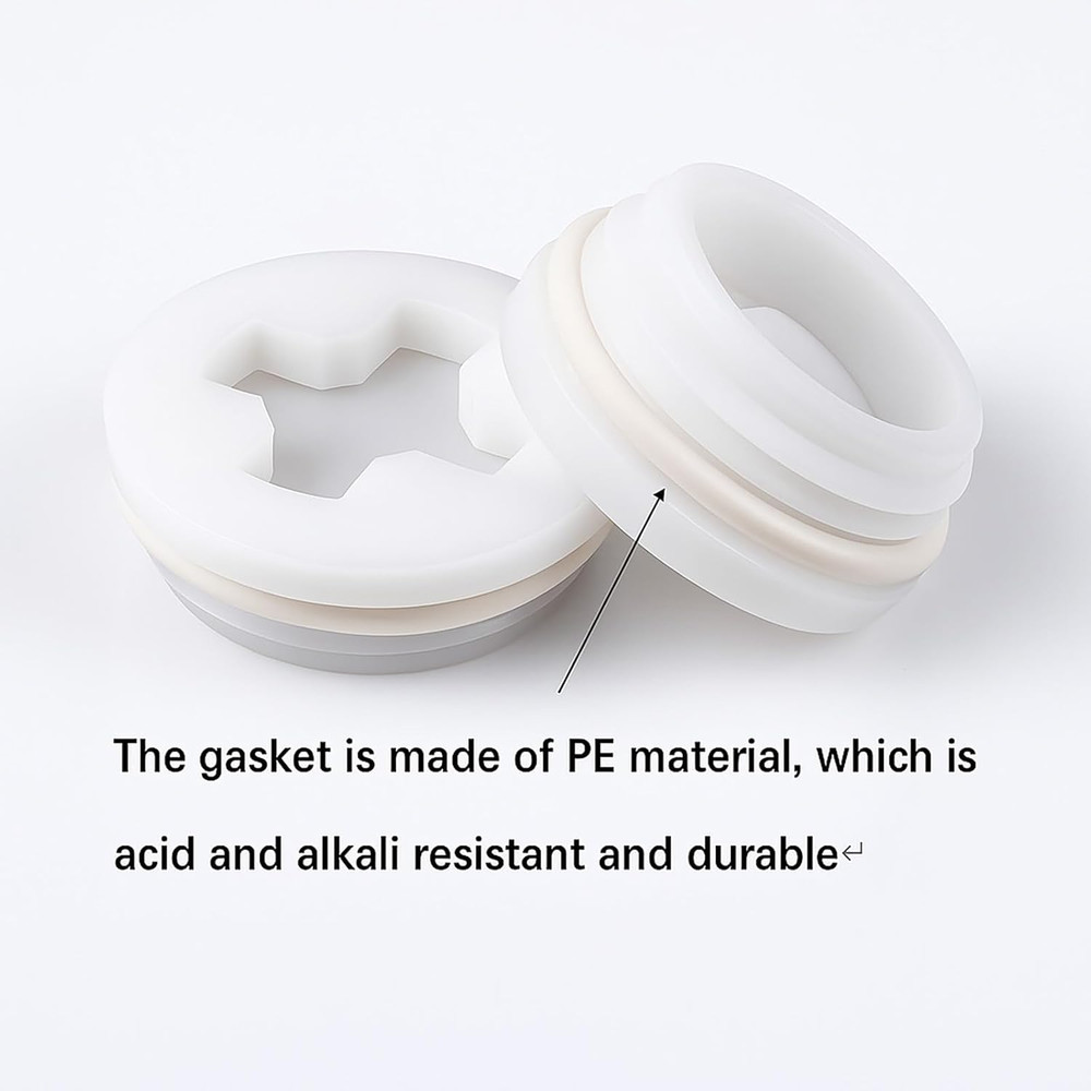 Bung Cap with 2" Thread Size, 2 Pack Poly Buttress Drum Bung, Course Thread for