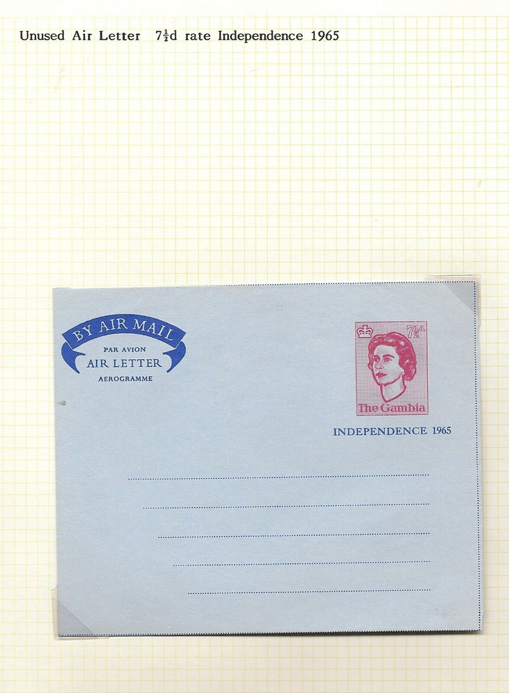 GAMBIA AEROGRAMMES KGVI/QEII (11)