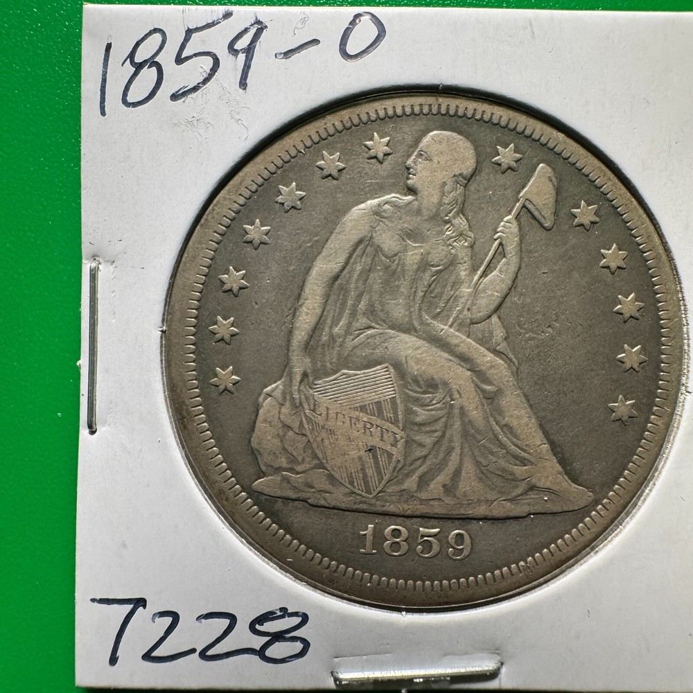 1859-O Liberty Seated Silver Dollar 7228