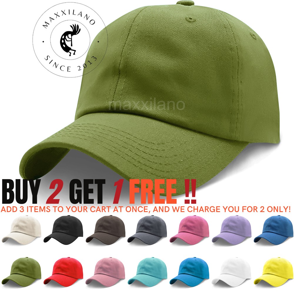 Baseball Cap Adjustable Cotton Dad Hats Solid Blank Plain Visor Hats Men Women