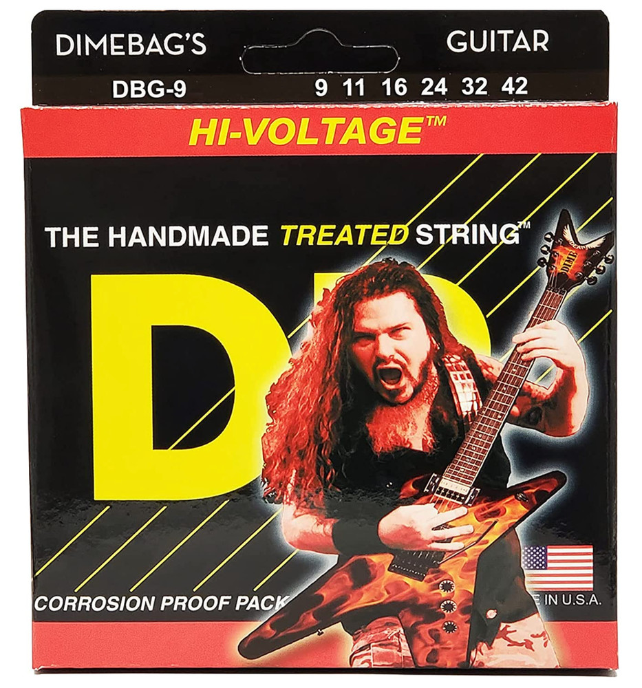 DR Strings HI-VOLTAGE DIMEBAG DARRELL Electric Guitar Strings Light 9-42