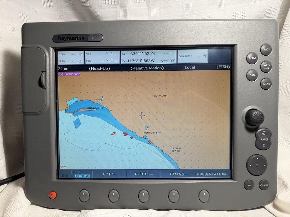 RAYMARINE C120 E02022 GPS CHART PLOTTER FISHFINDER RADAR MFD DISPLAY UNIT
