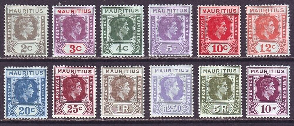 Mauritius 1938 SC 211-222 MH Set