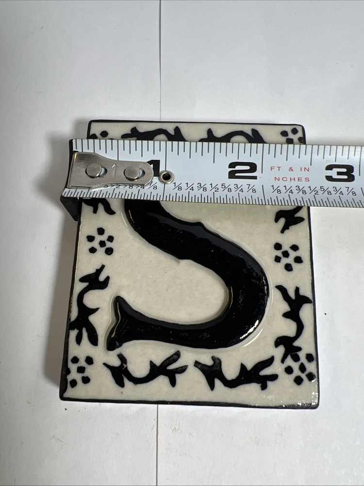Decorative Ceramic Tile "S" Home Office Decor