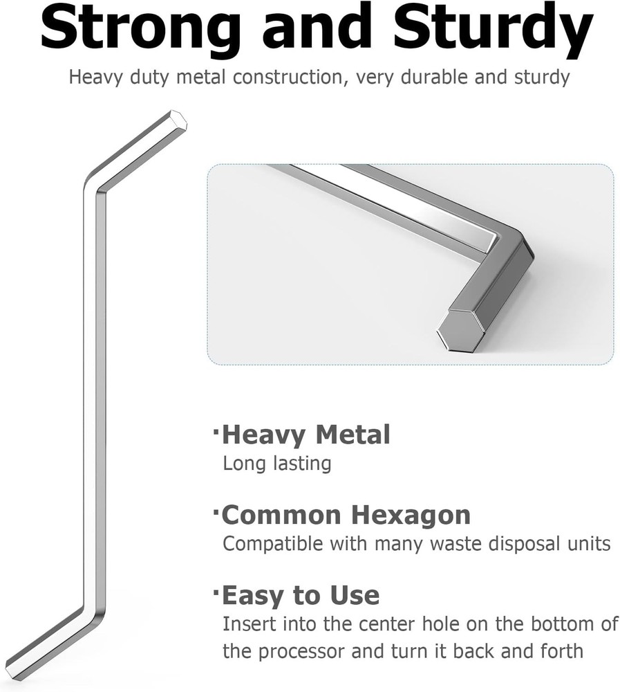 Compact 2-Pack Garbage Disposal Allen Wrench - Durable & Efficient Solution