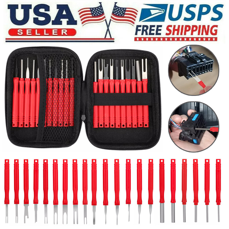 21Pcs Terminal Removal Tool Kit Electrical Wire Connector Pin Release Extractor