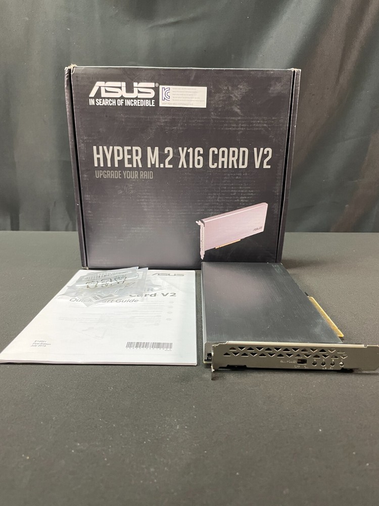 ASUS Hyper M.2 x16 Silver Professional Card v2 4 x M.2 Socket 3 RAID Controller