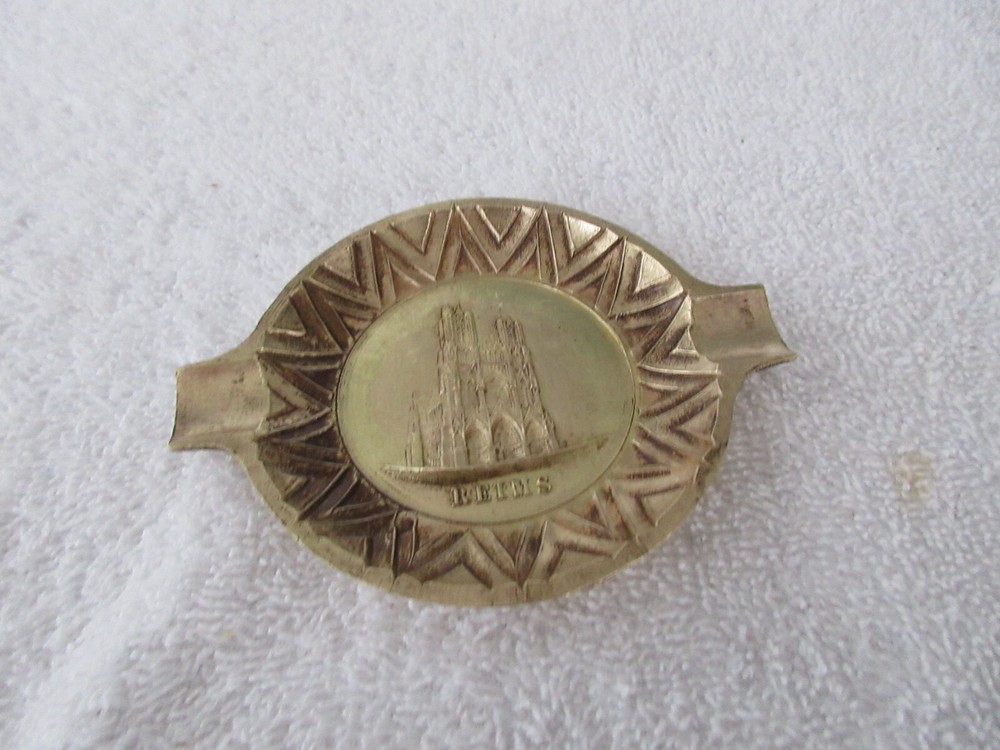 Quality + Vintage Solid Brass  Ashtray ~  REIMS CASTLE DECOR!!!