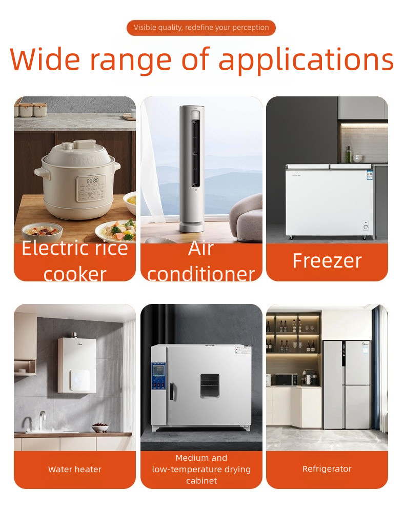 Temperature Sensor with Screw Installation for Washers Black Plastic Shell