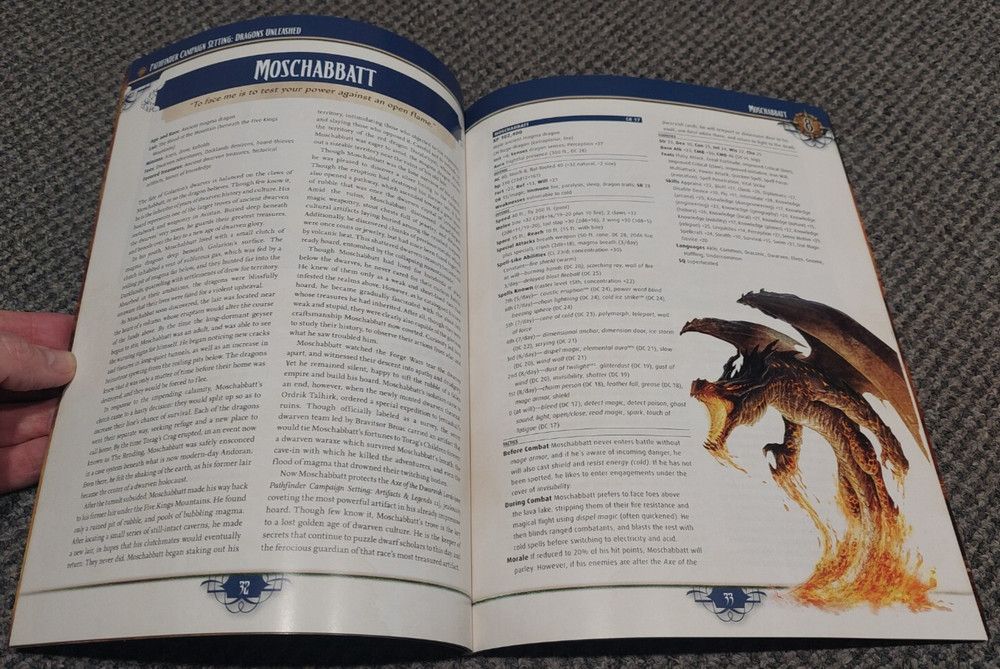 Pathfinder Campaign Setting Dragons Unleashed - Paizo Roleplaying Game PZO9258
