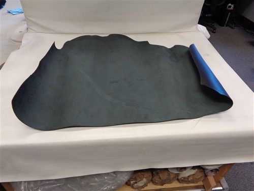 LEATHER HIDE BLACK TEXTURED 48 1/2" X 35 1/4'