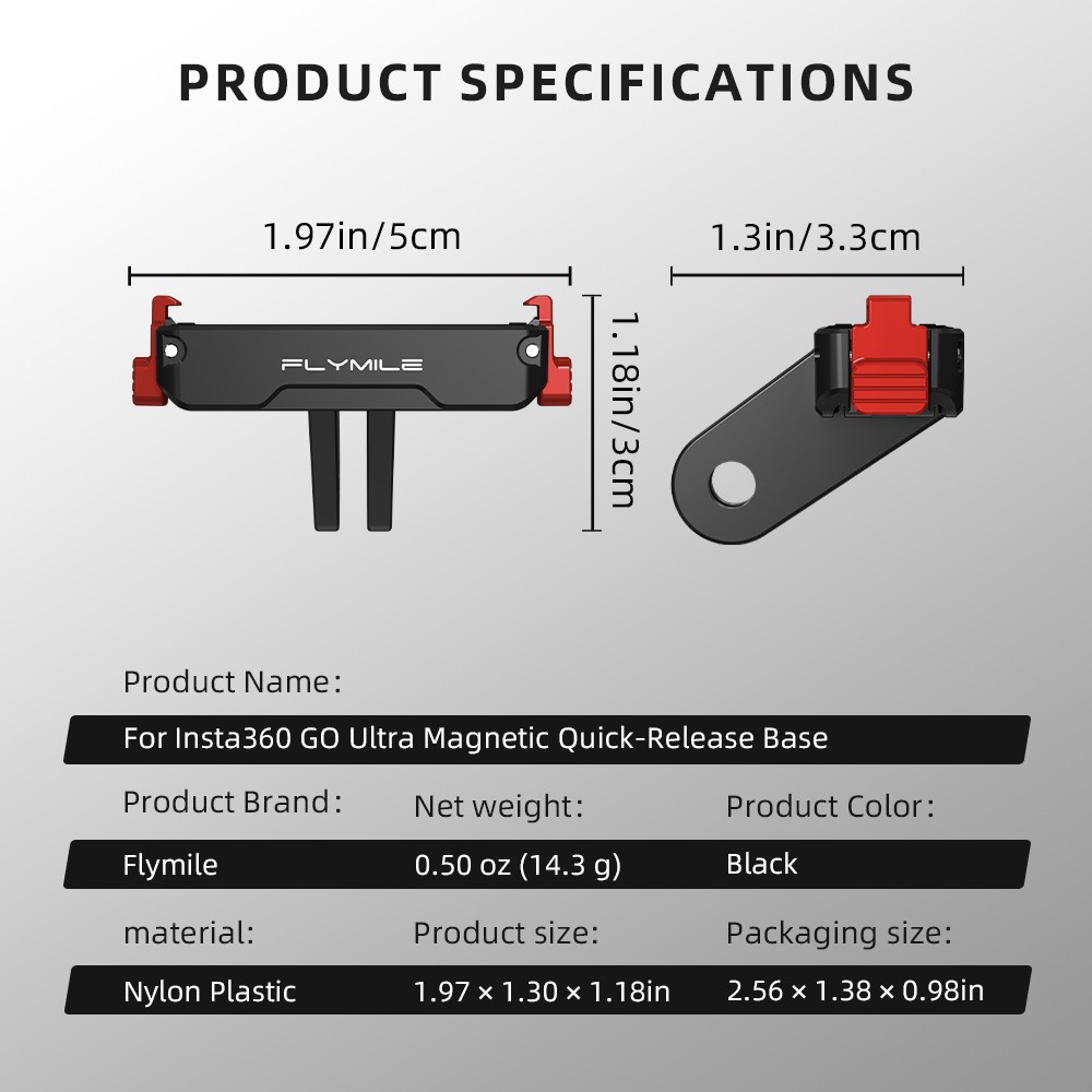 Magnetic Quick Release Bracket For Insta360 GO UItra Camera Mount Adapter Base
