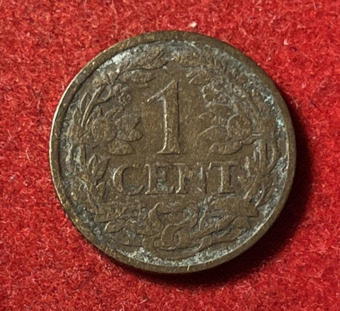 Netherlands Cent 1925 Bronze Coin KM#152 T9839