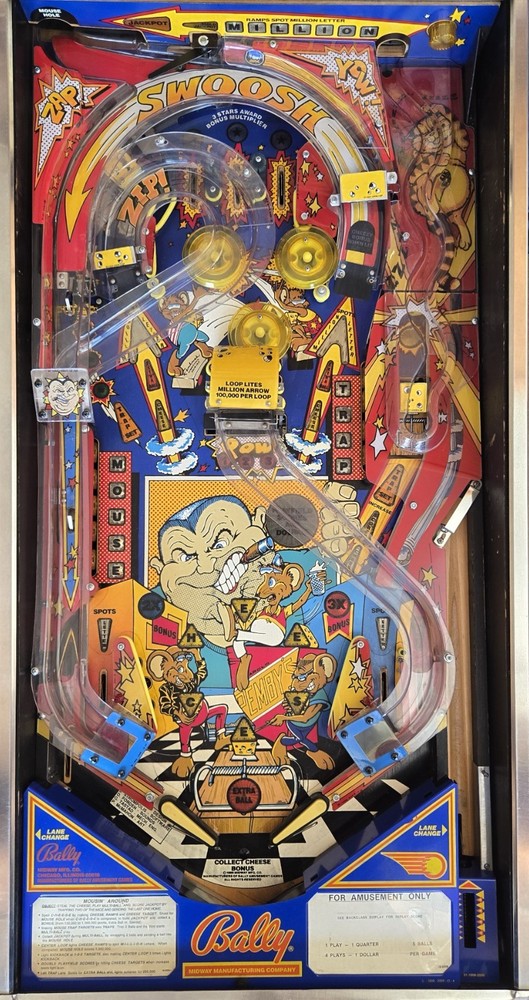 Refurbished Mousin' Around! Pinball Machine (Bally) 1989