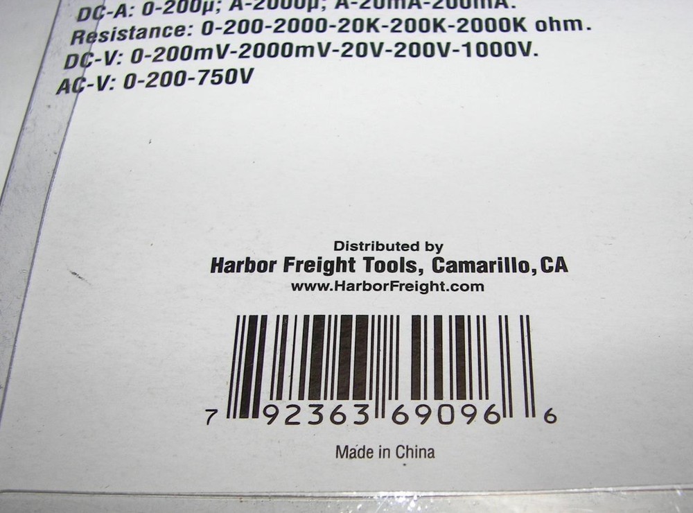 New Cen-Tech (7) Function Digital Multimeter, Electronics, Voltage Current -EL1