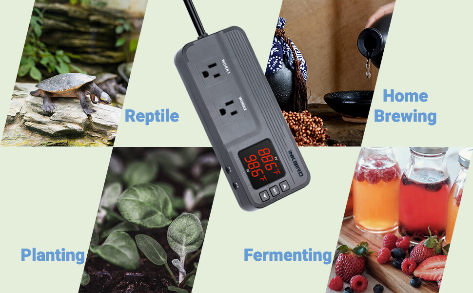 Inkbird Temperature Humidity Controller Heating Smart Thermostat Hydroponics 15A
