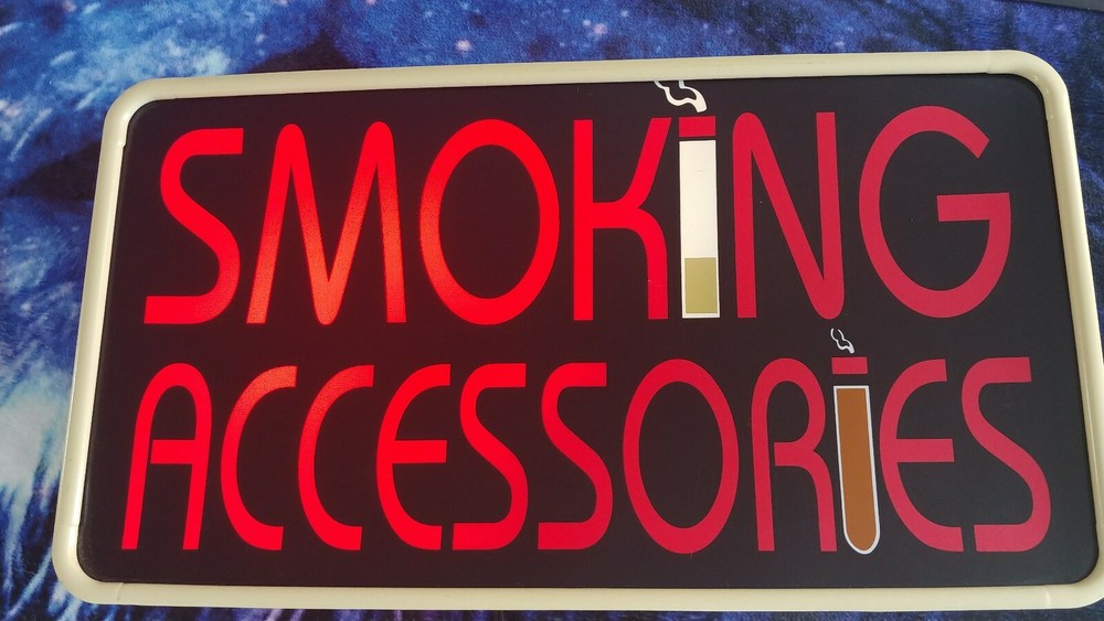 Vintage Smoking Accessories Sign