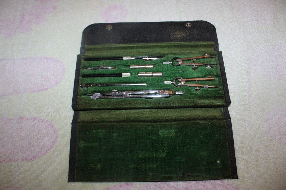 Vintage A&B Smith Co Pittsburgh Drafting Draft Tool Set