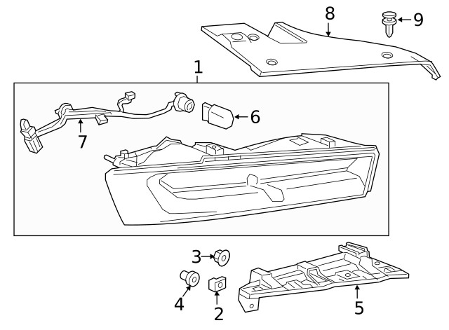 Genuine GM Lamp Bracket 84529728
