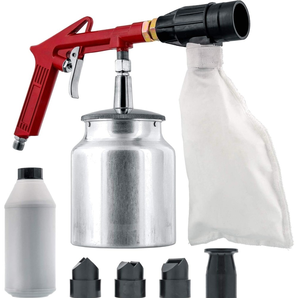 Efficient Sand Blaster Tool Kit: Powerful 90 psi Recovery & Versatile Nozzle Set