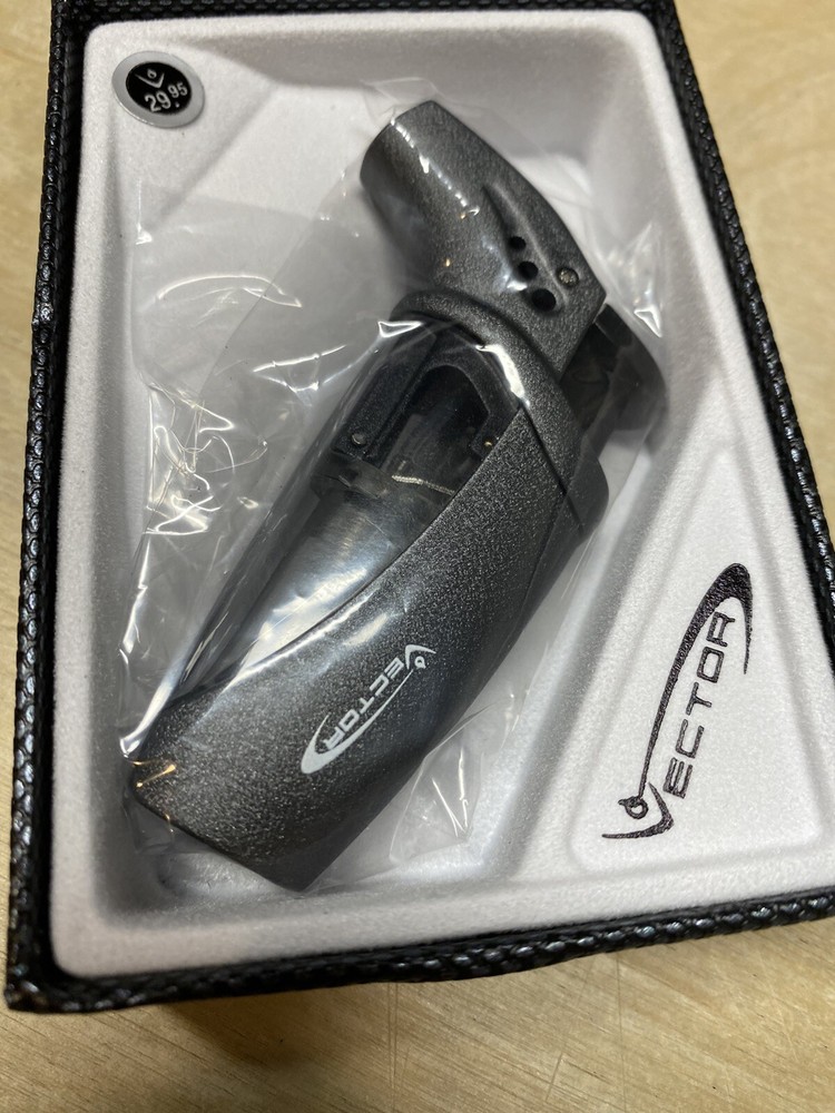 Vector Volt - Single Jet Cigar Lighter - Gray Crackle Matte Textured - New