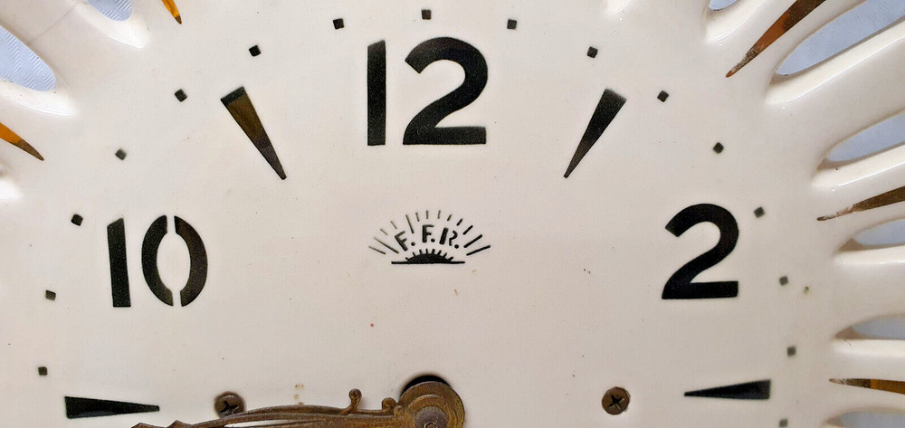 Old Clock Ceramic FFR Cream Color and Gilding
