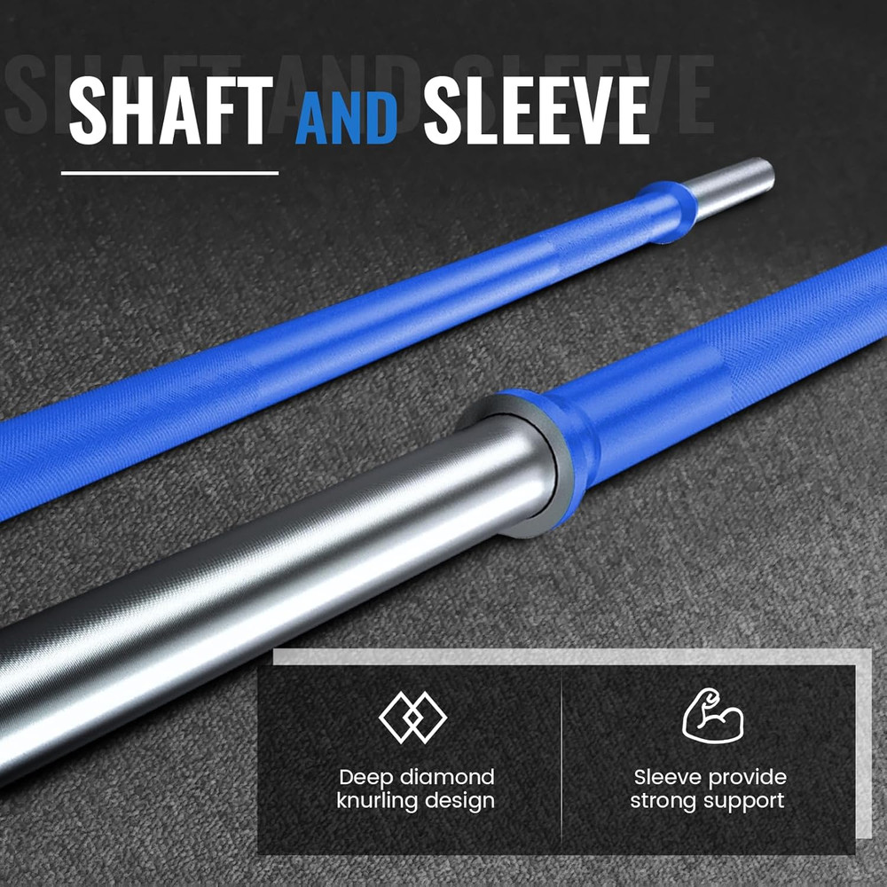 5FT/6FT Standard Barbell 350LBS Capacity for Strength and Weightlifting Training