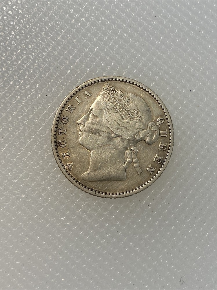 1878 straits settlements 10 cents M1