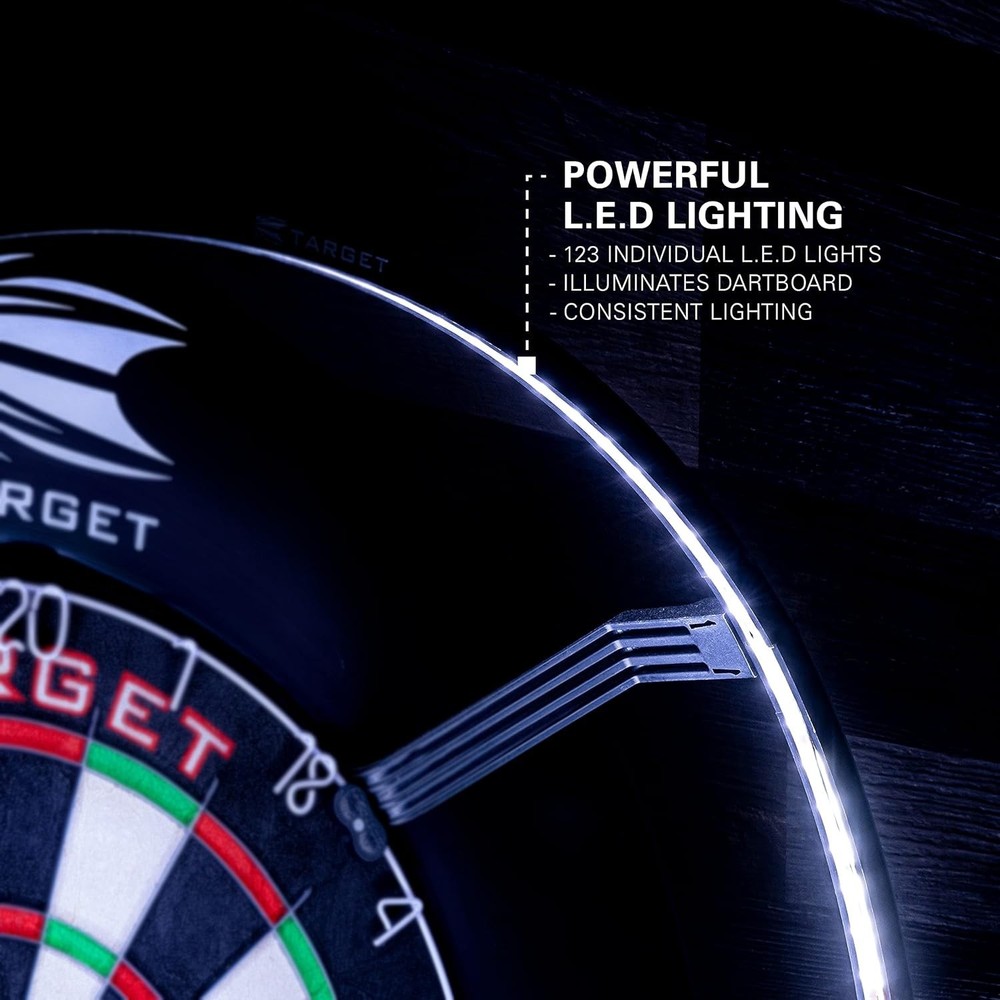 Corona Vision Dartboard LED Light - Complete Shadowless Coverage, Fits Any Board