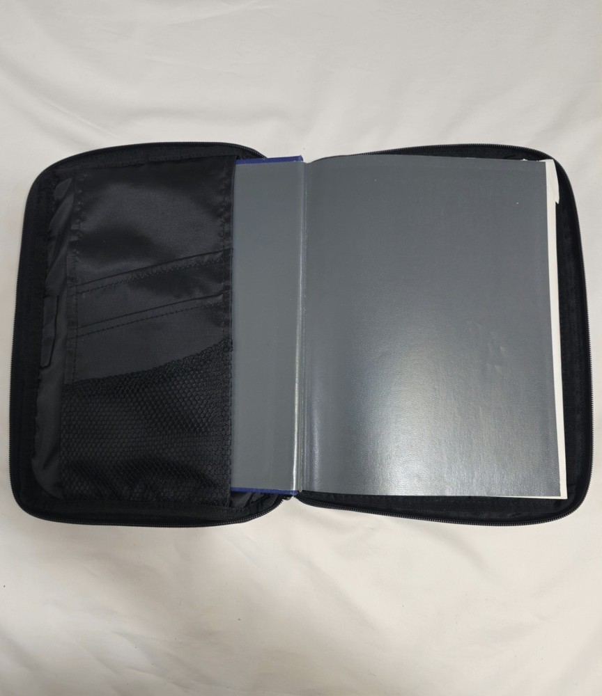 Dicksons Black Classic Leather Bible Cover Case with Handle X-Large
