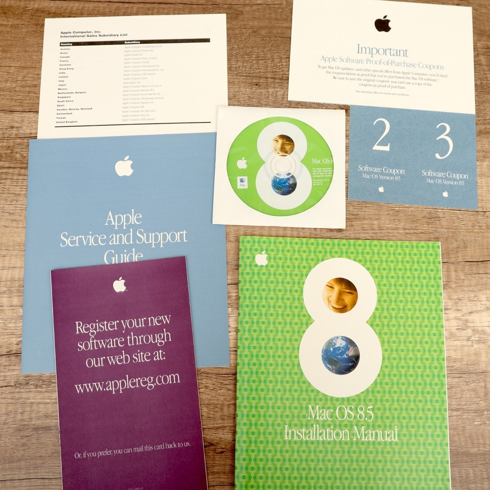 Apple Mac OS 8.5 Operating System - Retail Big Box CD-ROM with Manuals