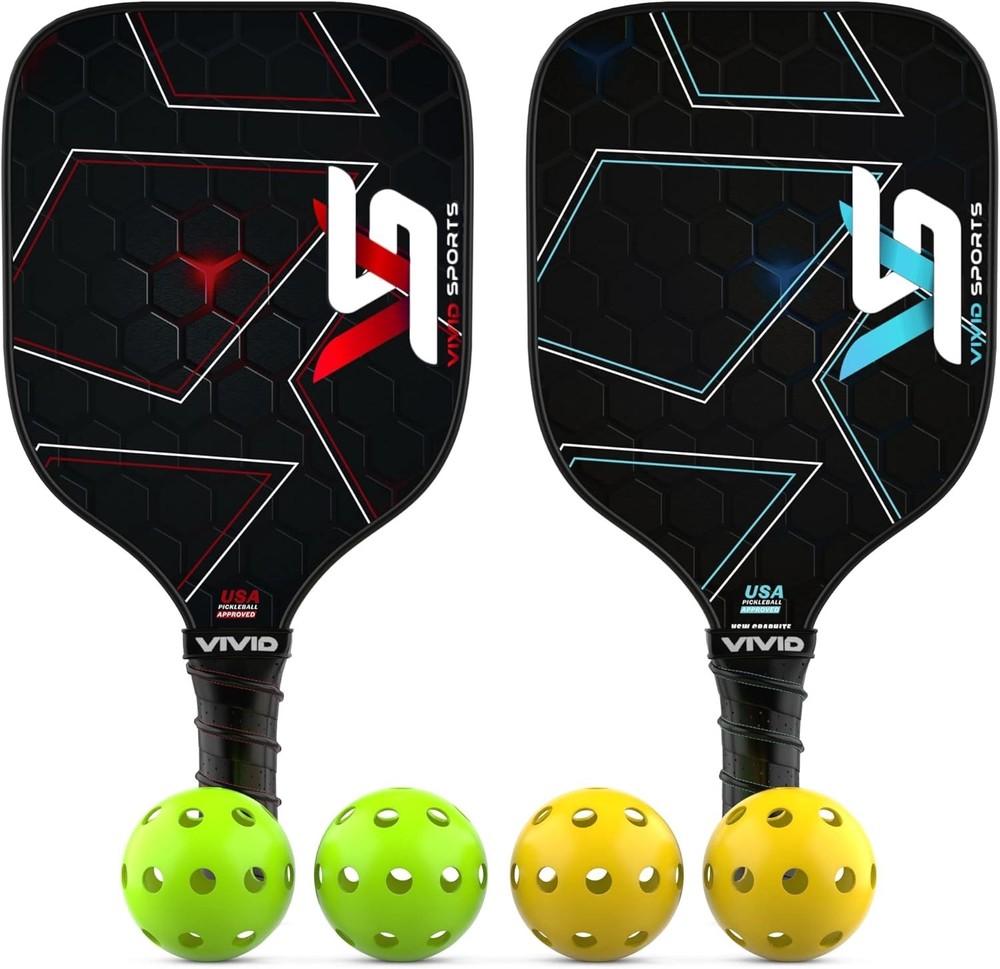 Graphite Pickleball Paddle Polymer Honeycomb Core | Duffle Bag | Indoor