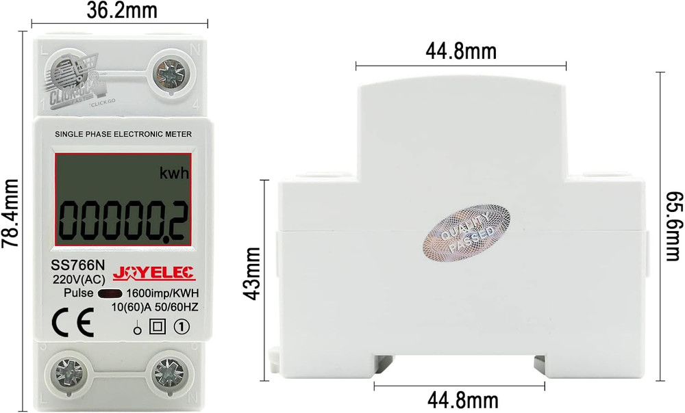 2 pcs SS766N electricity meter, power consumption meter, D meter
